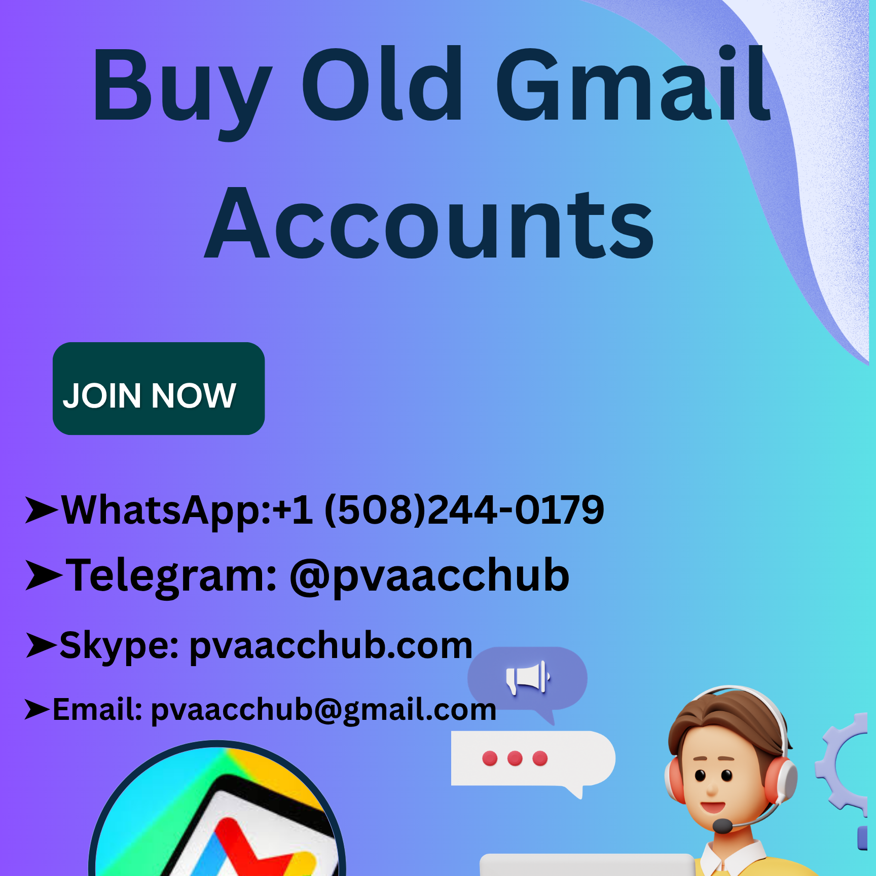 100 Steps To Buy Old Gmail Accounts  In Bulk (PVA, Aged)